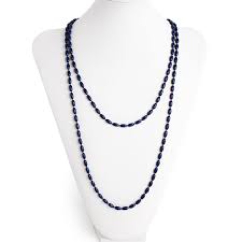 Charleston Rice Beads in True Navy